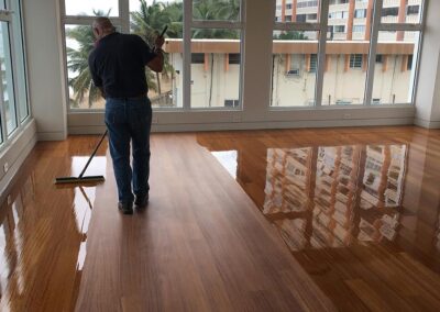 periodic wood floor maintenance coating
